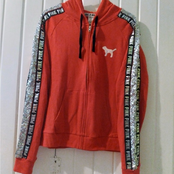 VS PINK bling outfit set-large hoodie X-large joggers NWOT - Picture 5 of 9
